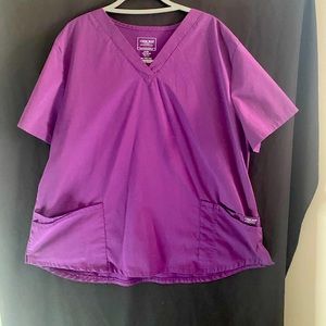 Cherokee Women’s Scrubs Eggplant Top 2XL Pants XL